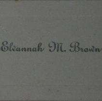 Elvannah M. Brown's Calling Card