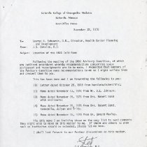 Inter-Office Memo to George H. Scheurer from John Stedman Denslow