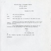 Inter-Office Memo to Biomedical Research Development Grant Advisory Committ