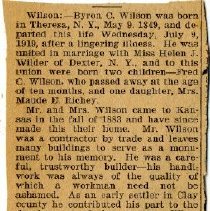 Obituary of Byron C. Wilson
