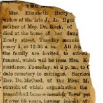 Obituary of Elizabeth Harry Ilgenfritz