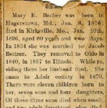 Obituary of Marion E. Bennett