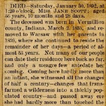 Obituary of Jane Scott