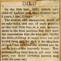 Died - Obituary of Alfred Shearer