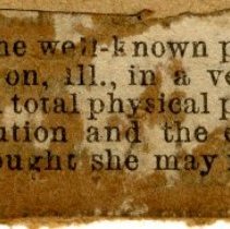 Notice of the Illness of Marie Litta