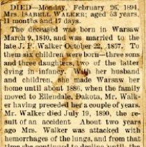 Obituary of Isabell Walker