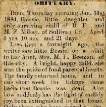 Obituary of Bessie Millay