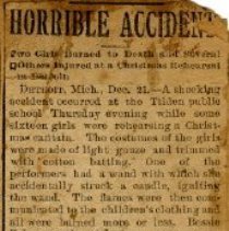 Horrible Accident Two Girls Burned to Death and Several Others Injured at a