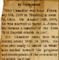 In Memoriam - Obituary of Guy Chandler