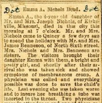 Emma A. Nichols Dead