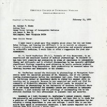 Letter to Ronald P. Sharp from Elliott Lee Hix