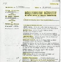 Requisitoire Definitif de Renvoi Devant le Tribunal Correctionnel