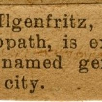 Notice of Practice of Melville Ilgenfritz and Harry F. Ilgenfritz