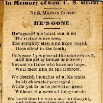 In Memory of Gen. U. S. Grant. He's Gone.
