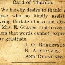 Card of Thanks