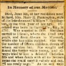 In Memory of our Mother