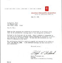 Letter to Irvin Korr from Ralph Willard