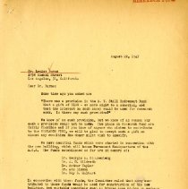 Letter to Louisa Burns from the American Osteopathic Association