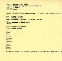 Examination Reports of Animals from Experimental Research