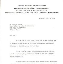 Correspondence between Irvin Korr, Jean Guy Sicotte and Philippe Druelle