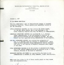 Memos Missouri Osteopathic Hospital Association Newsletter 1974-1986