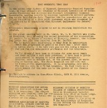 Missouri Osteopathic Hospital Association Newsletter 1945-1973