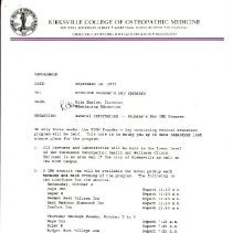 Memorandum to KCOM CME Speakers from Rita Harlow