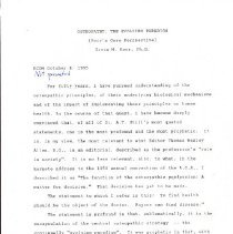 Osteopathy: The Evolving Paradigm