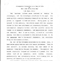 Osteopathic Principles as a Way of Life or How I Got To Be This Way