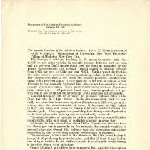The Osmotic Function of the Chicken's Kidney Abstract