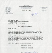 Letter to Elliott Lee Hix from Robert E. Hicks