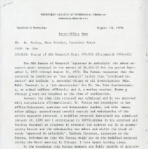 Inter-Office Memo to Emmett S. Manley Jr. from Elliott Lee Hix