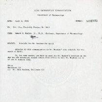 Inter-Office Memo to K.H. Pandya, Robert Theobald, Elliott Lee Hix, and Hor