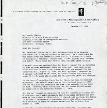 Letter to Dennis Waller from Joyce Pennington