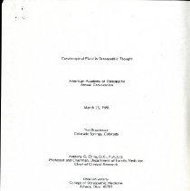 Cerebrospinal Fluid in Osteopathic Thought