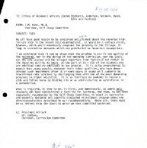 Letter to the Office of Academic Affairs from Irvin Korr