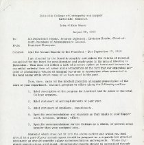 Inter-Office Memo to Department Heads, Program Directors, Division Heads, C