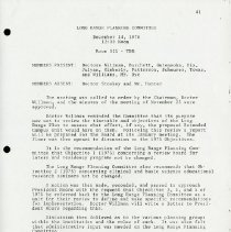 Meeting Minutes for the Long Range Planning Committee