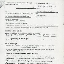 Application for Use of Animals