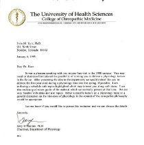 Correspondence Between Irvin Korr and Gary Ballam