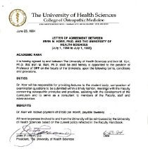 Letter to Irvin Korr from Anthony Silvagni