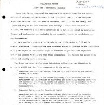 Preliminary Report Group III - Behavioral Medicine