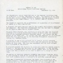 Report of the Educational Policy Committee Kirksville College of Osteopathy