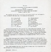 Minutes of the Education Committee of the Board of Trustees and the Educati