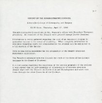 Report of the Administrative Council Kirksville College of Osteopathy and S