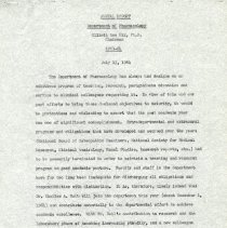 Annual Report of the Department of Pharmacology