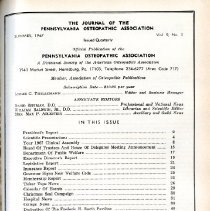 Journal of the Pennsylvania Osteopathic Association, Vol. 8-9, No. 1-4