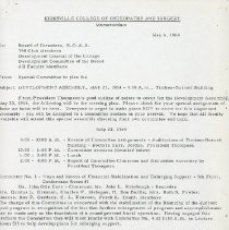 Inter-Office Memo to Various Committee Members and Faculty from Special Com