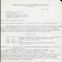 Inter-Office Memo to Various Committee Members and Faculty from Special Com