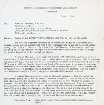 Inter-Office Memo to Various Committees from Unknown Sender